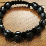 Macrame bracelet, shiny glass, different colors